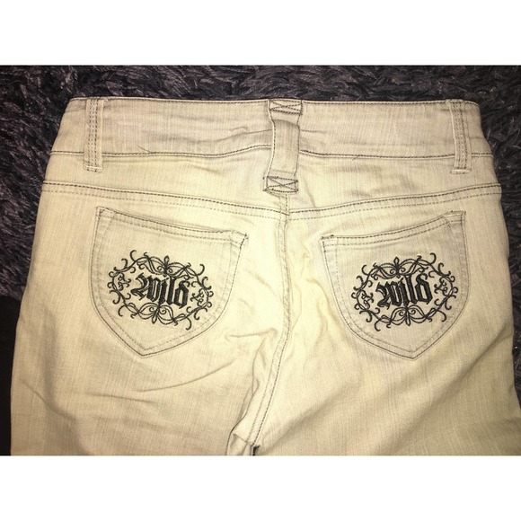 Wax Jeans Size 7 Silver Gray Grey Stretch Denim - Picture 7 of 12